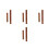 4Sets Natural Camel Bone Acoustic Guitar Bridge Saddle and Nut Set 9