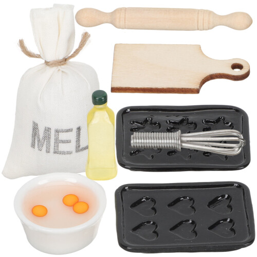 16Pcs Doll House Mini Baking Tools Decorative Accessories 2