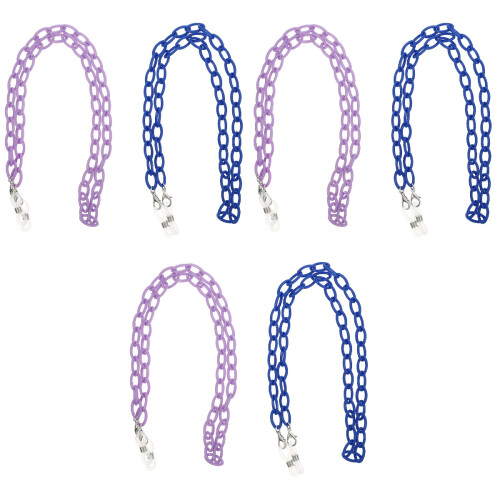 6Pcs Durable Acrylic Anti Lost Mask Chains for Hanging Assorted Colors 2