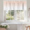 Cortinas Dreamy Peach de 42x18 polegadas, com degradê rosa/branco e bolso para varão, filtram a luz e são compatíveis com varões padrão. 4