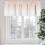 Cortinas Dreamy Peach de 42x18 polegadas, com degradê rosa/branco e bolso para varão, filtram a luz e são compatíveis com varões padrão. 5