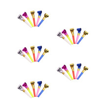100Pcs Assorted Color Plastic Party Whistles Kids Blowout Noise Maker