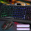 2Sets Gaming Keyboard Mouse Set Metaalpaneel Rgb Zwart 6