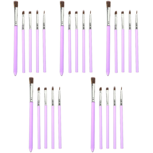 25Pcs Purple Household Cake Brushes Multi-Shape Tips for Cake Design 1
