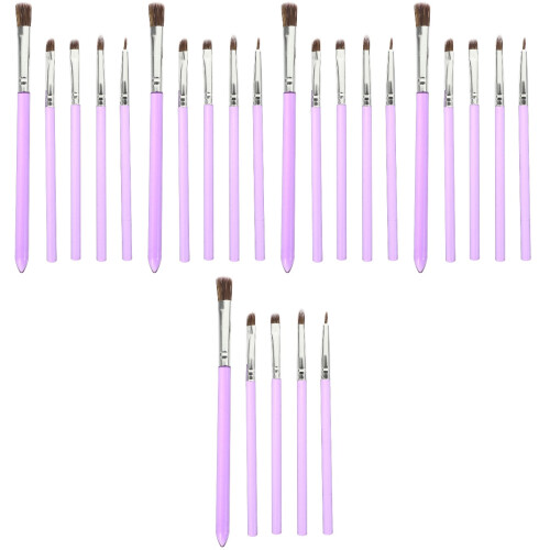 25Pcs Purple Household Cake Brushes Multi-Shape Tips for Cake Design 2