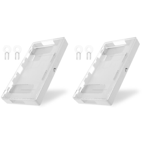 2Pcs Small White Phone Lock Box with Keys ABS Cell Phone Jail 1