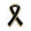 Sort båndlegeringsbroche-nål – 4 cm 4