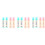 12Pcs Multi Color Three Layer Eraser Pencil Sticks Recyclable Non-PVC 3