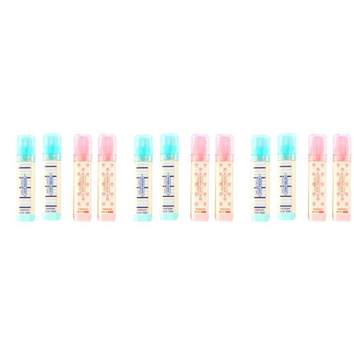 12Pcs Multi Color Three Layer Eraser Pencil Sticks Recyclable Non-PVC 2