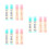 12Pcs Multi Color Three Layer Eraser Pencil Sticks Recyclable Non-PVC 6