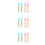 12Pcs Multi Color Three Layer Eraser Pencil Sticks Recyclable Non-PVC 7