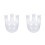 2Pcs Transparent Glass Three-Necked Boiling Flask Laboratory Container 11