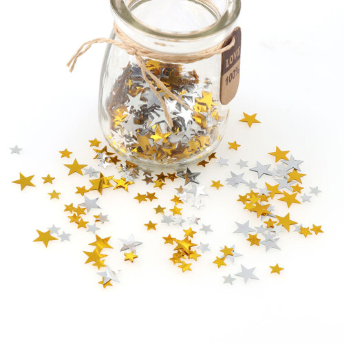 Fijne Glinsterende Pentagram Confetti Goud Feest 1