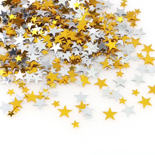 Fijne Glinsterende Pentagram Confetti Goud Feest 2