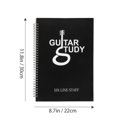 2Pcs DIY Guitar Sheet Music Book Black Lightweight Coil Notebook 1