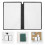3Pièces Tableau Effaçable Vert PU Portable Notes 9