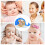 40Pcs Infant Teeth Wood Box Set with Blue Lanugo Container and Storage 10