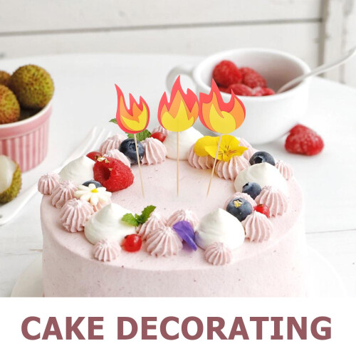 10 τεμάχια διακοσμητικά για cupcakes πυροσβεστικού οχήματος, κόκκινα διακοσμητικά 2