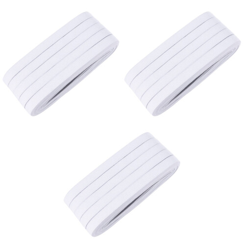 3Pcs White Elastic Spool Durable Knit Strap for Sewing Crafts 2