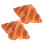 4Pcs PU Artificial Croissant Rolls Brown Realistic Food Model Props 2