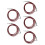 5St Professionele Donkerrode Gitaar Kabels Nylon 9