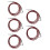 5St Professionele Donkerrode Gitaar Kabels Nylon 10
