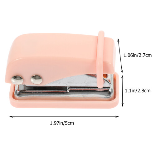5Pcs Durable Pink Office Stapler Small Portable Stapler for Students 1