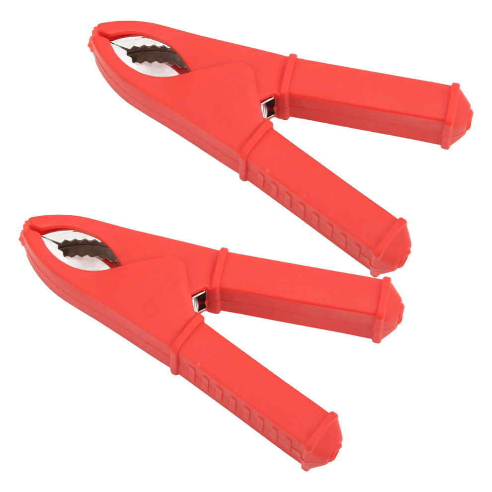 Portable Lightweight Design Strong Spring Loaded Jaws Copper Alligator Clips Secure Connection Battery Terminals Connection Car Battery Test Lead 9370362879301