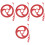 4Sets Kids Educational Rolling Circle Toy Red Plastic Balance Trainer 5