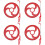 4Sets Kids Educational Rolling Circle Toy Red Plastic Balance Trainer 6