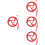 4Sets Kids Educational Rolling Circle Toy Red Plastic Balance Trainer 7