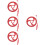 4Sets Kids Educational Rolling Circle Toy Red Plastic Balance Trainer 8