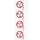 4Sets Kids Educational Rolling Circle Toy Red Plastic Balance Trainer 9