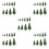 90Pcs Mixed Size Green Mini Trees for Model Craft and Scene Decoration 4