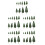 90Pcs Mixed Size Green Mini Trees for Model Craft and Scene Decoration 6