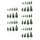 90Pcs Mixed Size Green Mini Trees for Model Craft and Scene Decoration 8