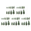 90Pcs Mixed Size Green Mini Trees for Model Craft and Scene Decoration 9