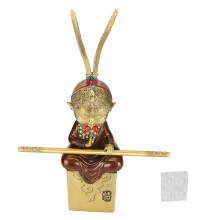 Theehuisdierfiguur, universeel geschikt voor alle auto's, parfumverspreider voor in de auto, Apenkoningbeeldje, milieuvriendelijk materiaal,