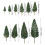 90Pcs Mixed Size Green Mini Trees for Model Craft and Scene Decoration 11