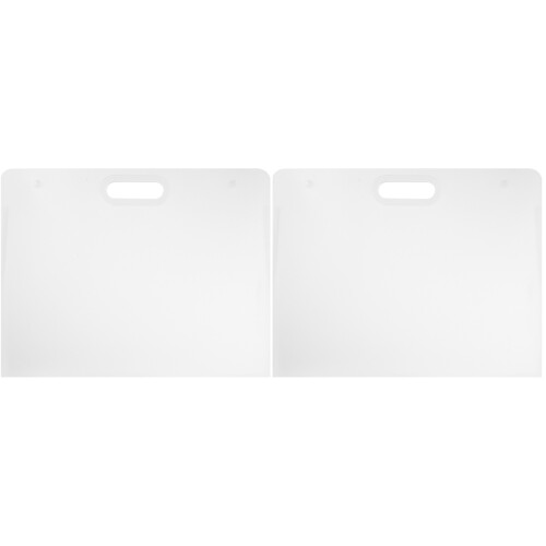 2Pcs Transparent Plastic File Folder Large Capacity for Office Use 2