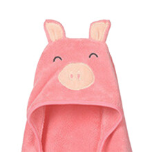 Soft Toddler Hooded Towel Breathable And Lightweight Design For Sensitive Skin Cute Animal Shape Hood Keeps Head Warm After Bath, Machine Washable