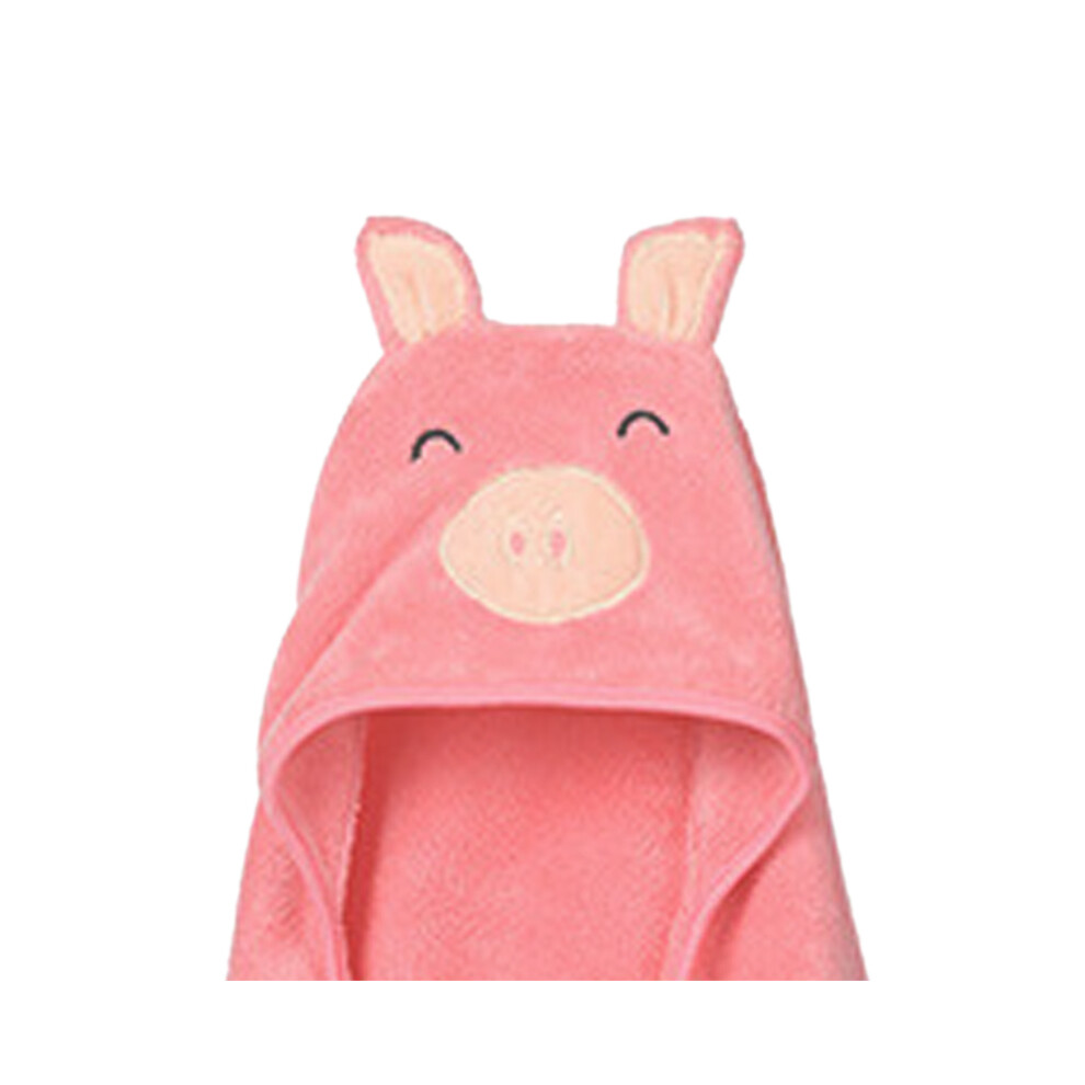 Kids Bath Towel With Hood Ultra Fine Fiber And Quick Dry Features Adorable Animal Face Design Gentle On Sensitive Skin For Warm Bath Time Everyday