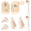 5Sets Beige Curtain Track Bracket Ceiling Mount Windproof Cord Buckle 2