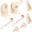 5Sets Beige Curtain Track Bracket Ceiling Mount Windproof Cord Buckle 3