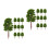 40Pcs Scenery Model Trees in Dark Green for Model Building Decor 8