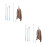 2Pcs Splicing Clothesline Rod Sky-Blue for Home Use 7