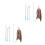 2Pcs Splicing Clothesline Rod Sky-Blue for Home Use 10