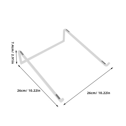 2Pcs Simple Metal Laptop Stand for Desk Silver Computer Holder Riser 1
