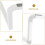 2Pcs Simple Metal Laptop Stand for Desk Silver Computer Holder Riser 7
