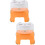 4Pcs Kids Portable Plastic Stool Step Stool Cartoon Style for Home Use 6